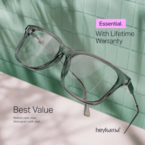 heykama - Frame Kacamata Naoya - Refine Collection ( Kacamata Rectangle )