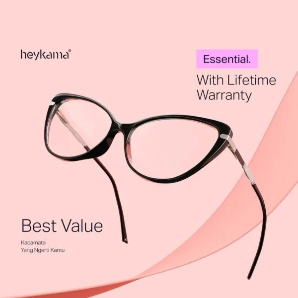 heykama - Frame Kacamata Doci - Feline Collection ( Kacamata Cat Eye )